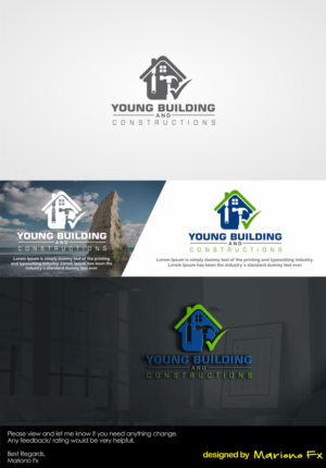 Logo Design by Mariono Fx for Young Building and Constructions | Design: #19566707
