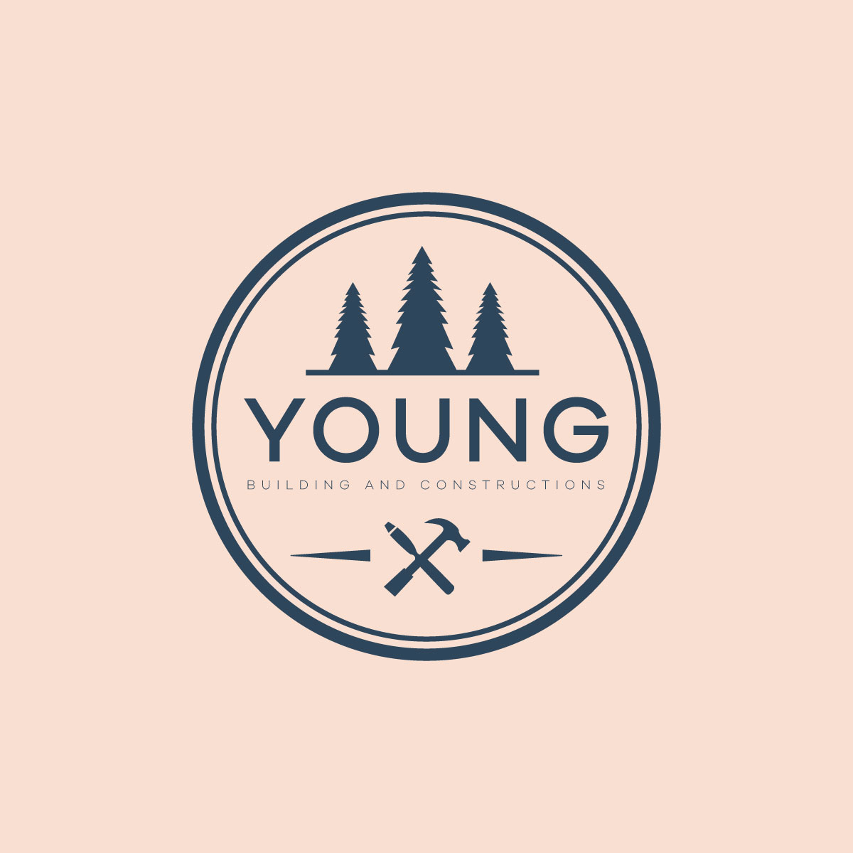 Logo Design by **INCREDIBLEDESIGNERS** for Young Building and Constructions | Design #19560263
