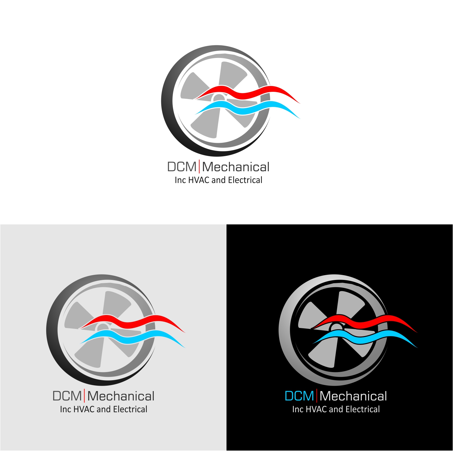 Logo Design by Mayur Sonar 3 for DCM Mechanical, Inc | Design #19592531