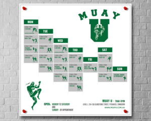 NEW Gym Timetable for Muay Thai gym! | Werbe-Design von Lesaba Design