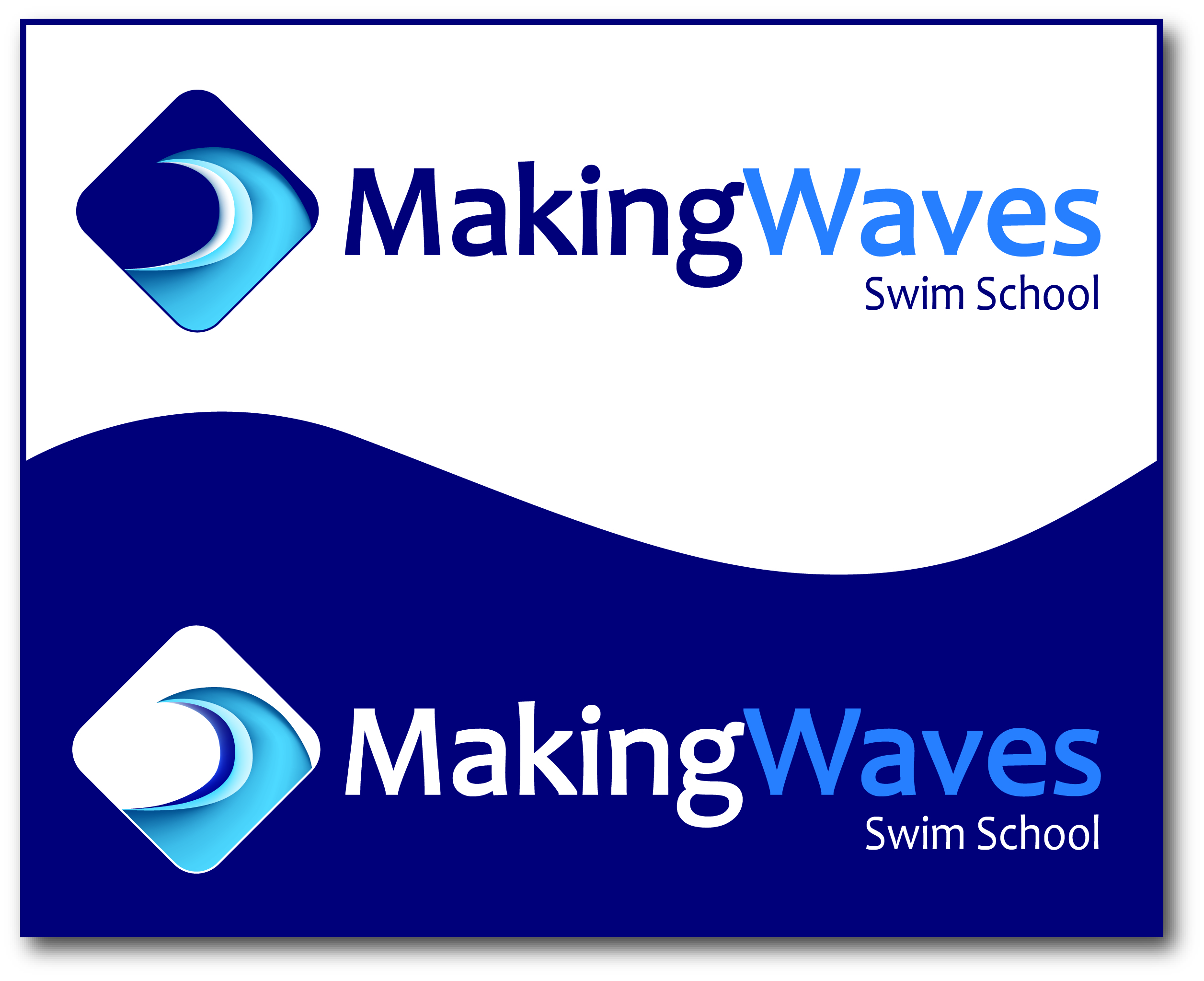 Logo Design by Stellar Designs for Making Waves Swim Sc | Design #54511