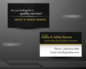 Business Card Design by CreativeMask for Accents By Ashley  | Design: #2901681