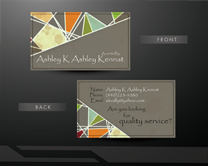 Business Card Design by CreativeMask for Accents By Ashley  | Design: #2901797
