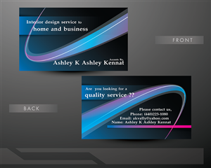 Business Card Design by CreativeMask for Accents By Ashley  | Design: #2902407