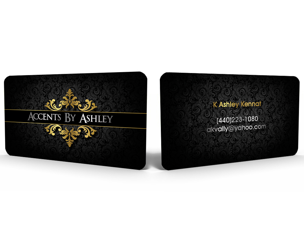 Business Card Design by Hardcore Design for Accents By Ashley  | Design #2899617