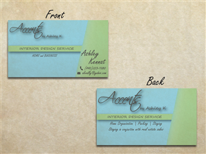 Business Card Design by Ink and Graphite for Accents By Ashley  | Design: #2907103