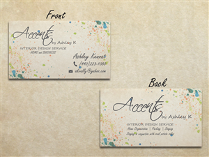 Business Card Design by Ink and Graphite for Accents By Ashley  | Design #2907114