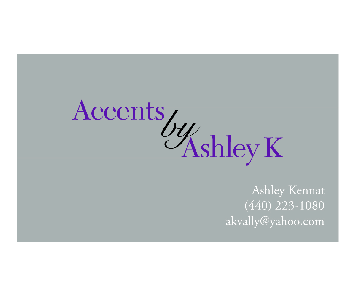 Diseño de Tarjeta de Presentación por JMR-Design para Accents By Ashley  | Diseño #2892719