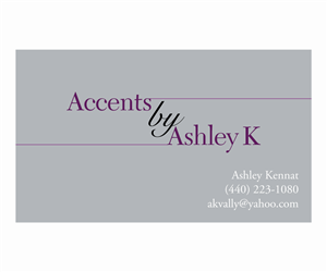 Business Card Design by JMR-Design for Accents By Ashley  | Design #2892719