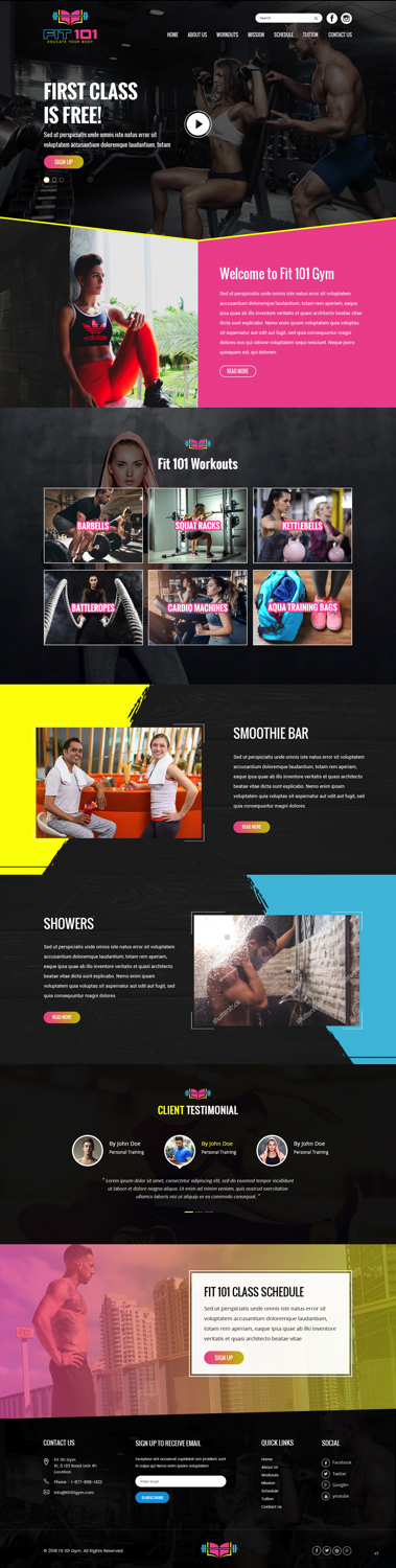 Web-Design von pb für FIT 101 LLC | Design #19568952