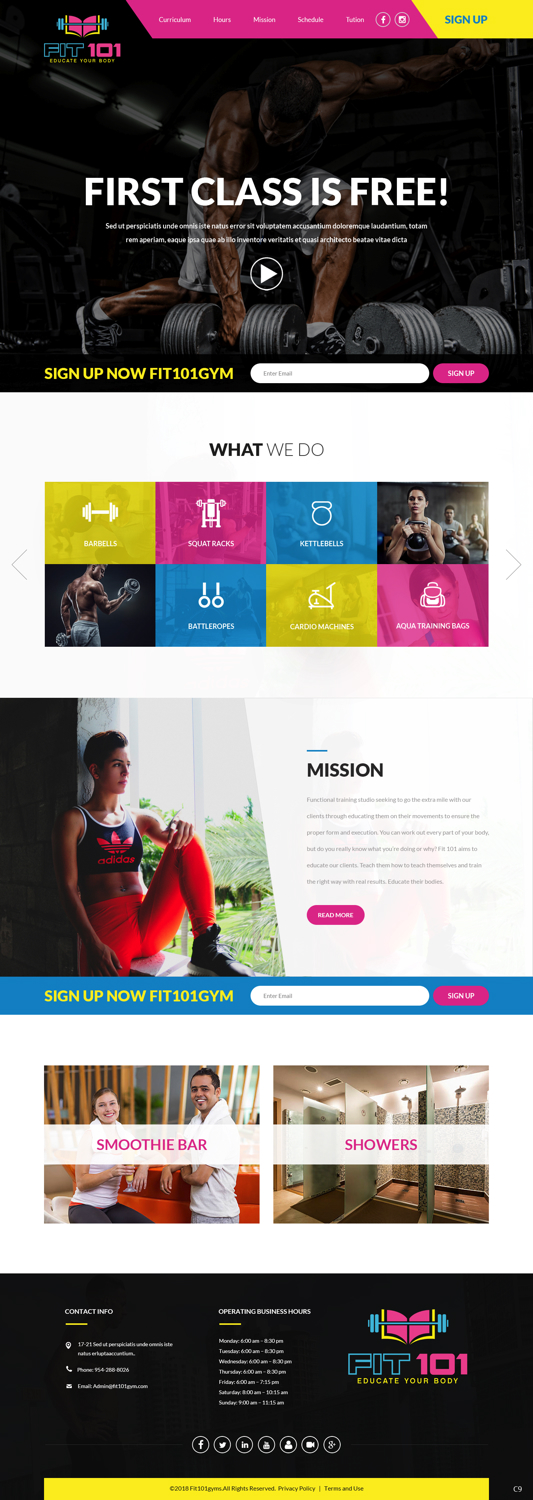 Diseño Web por pb para FIT 101 LLC | Diseño #19568953