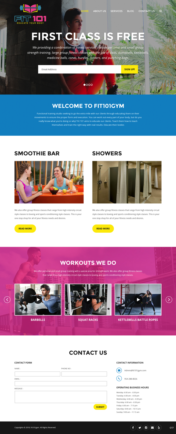 Web Design by pb for FIT 101 LLC | Design #19568954