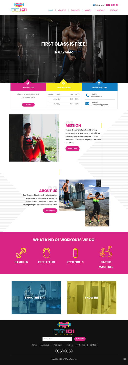 Diseño Web por pb para FIT 101 LLC | Diseño #19568956