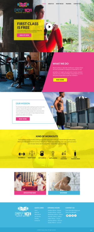 Diseño Web por pb para FIT 101 LLC | Diseño: #19568959
