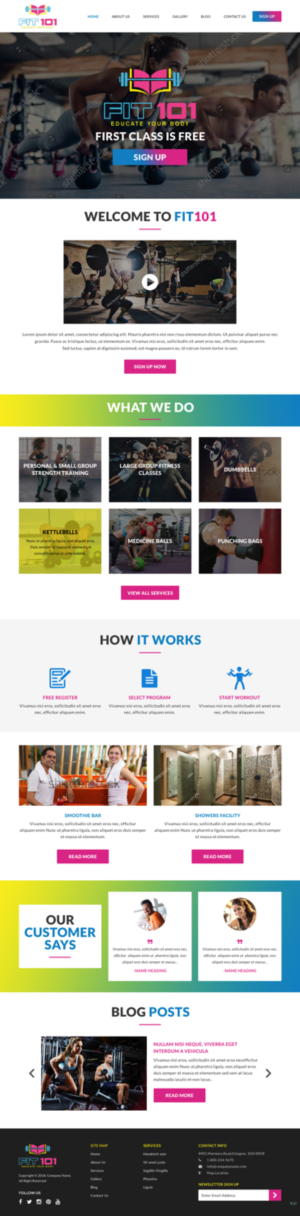 Web Design par pb pour FIT 101 LLC | Design : #19568961