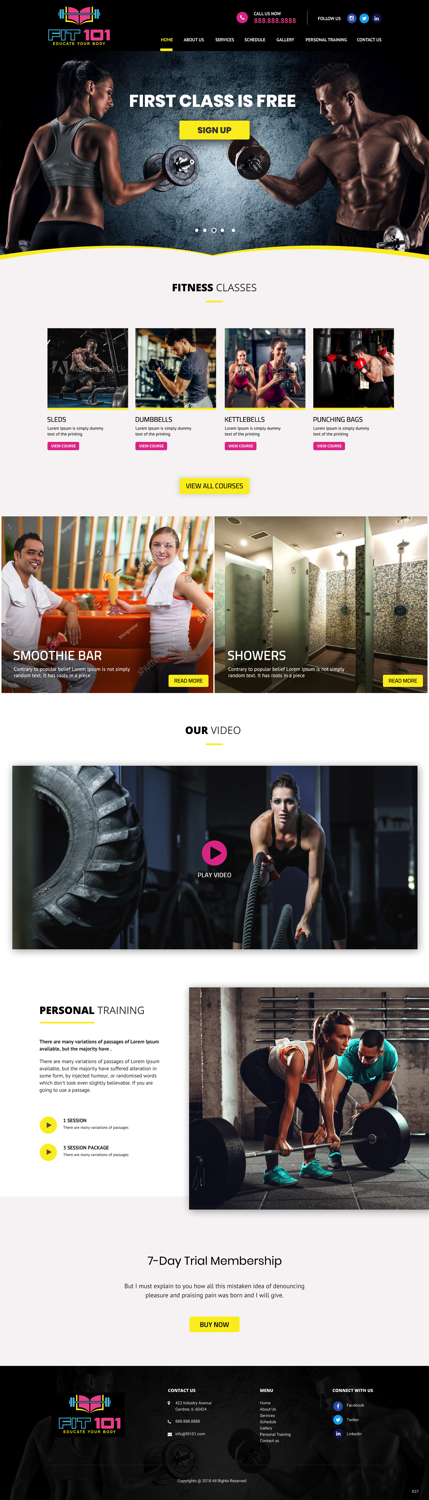Web Design by pb for FIT 101 LLC | Design #19568967