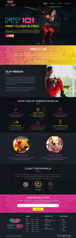 Diseño Web por pb para FIT 101 LLC | Diseño: #19575228