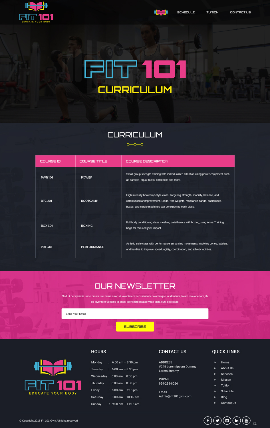 Web-Design von pb für FIT 101 LLC | Design #19575229