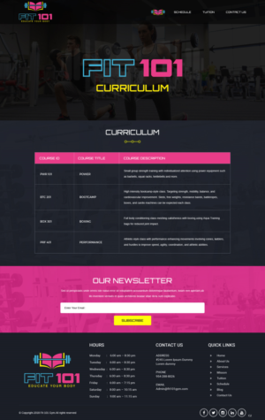 Diseño Web por pb para FIT 101 LLC | Diseño: #19575229