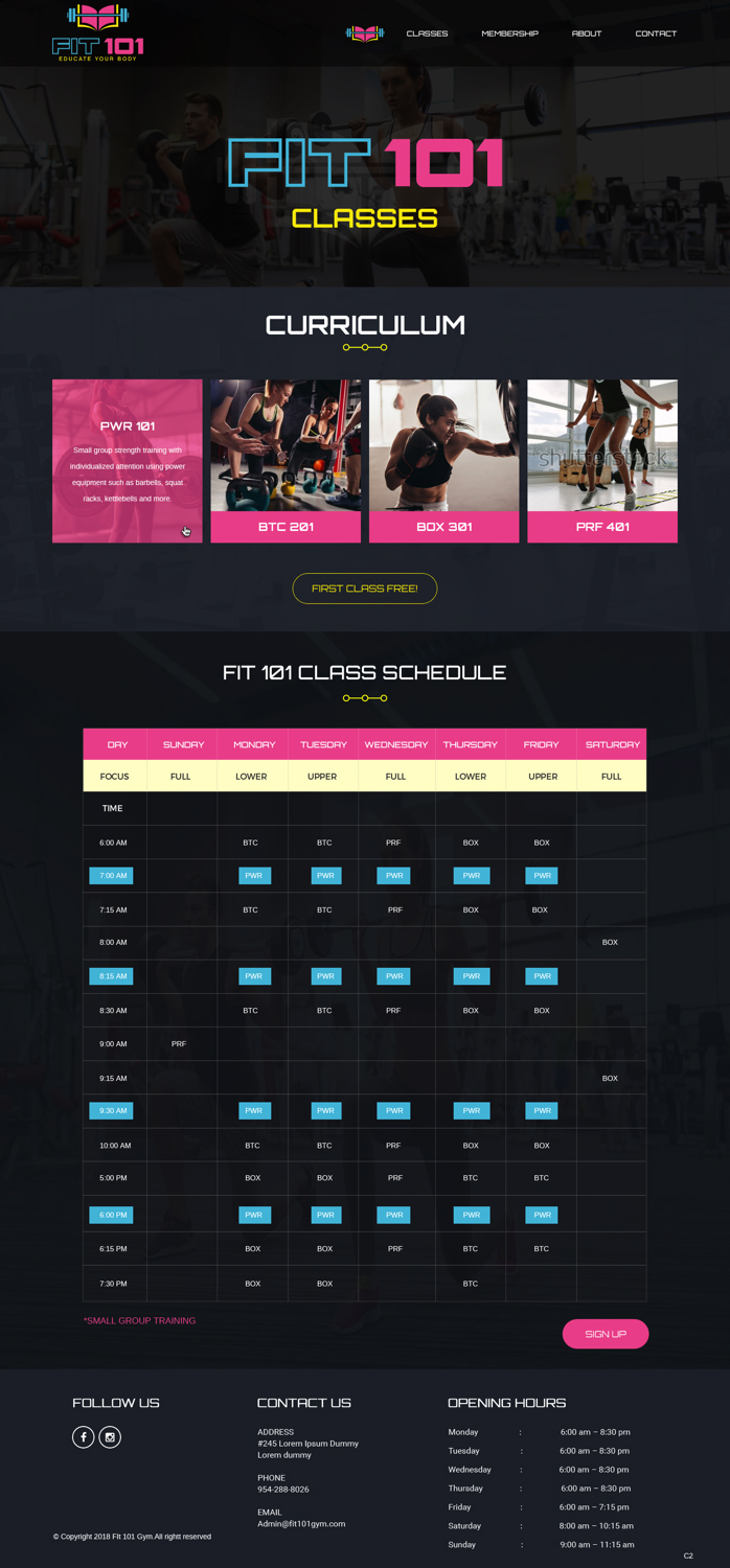 Diseño Web por pb para FIT 101 LLC | Diseño #19587747