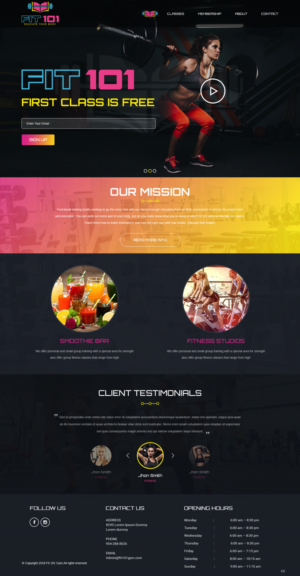 Diseño Web por pb para FIT 101 LLC | Diseño: #19587749