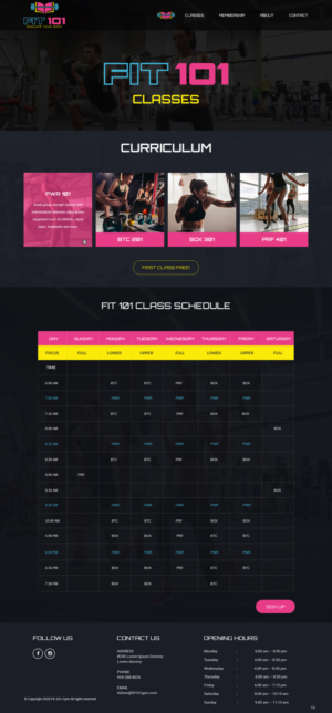 Web Design par pb pour FIT 101 LLC | Design : #19597373
