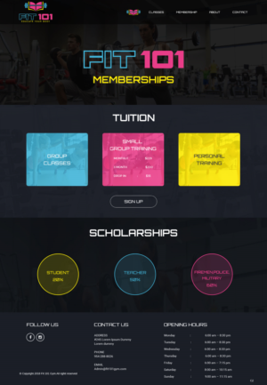 Web Design par pb pour FIT 101 LLC | Design : #19597374
