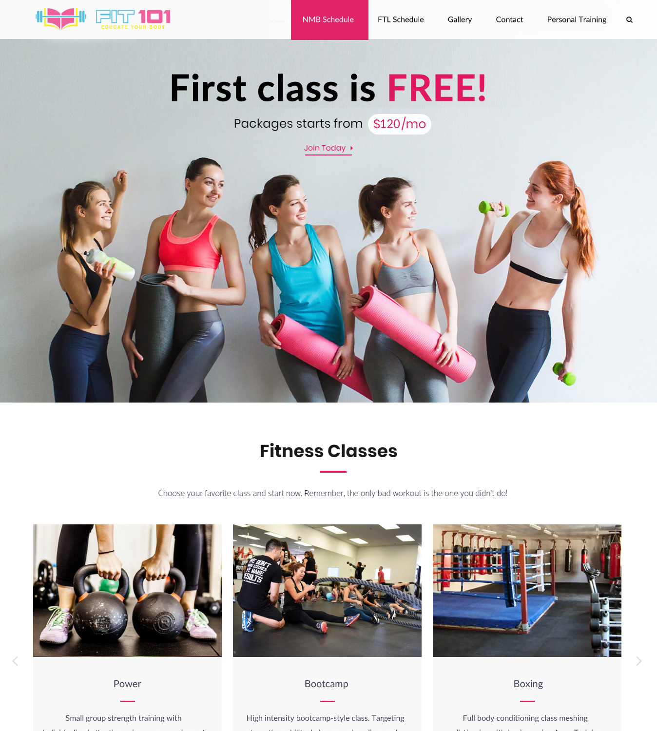 Web Design by ArunKoshti for FIT 101 LLC | Design #19566043