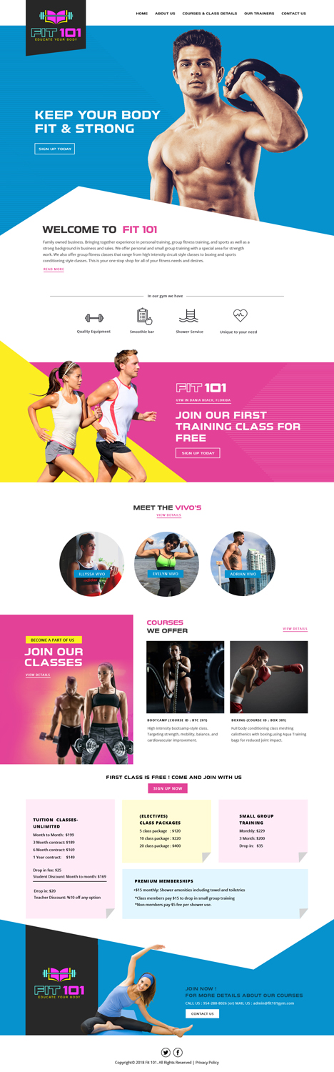 Web Design by subhalaxmi  khamari for FIT 101 LLC | Design #19579135