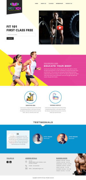 Diseño Web por subhalaxmi  khamari para FIT 101 LLC | Diseño: #19583916