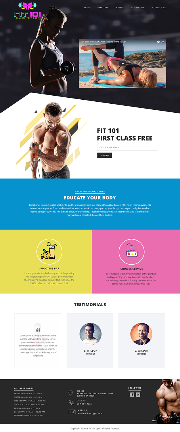 Web Design by subhalaxmi  khamari for FIT 101 LLC | Design #19585449