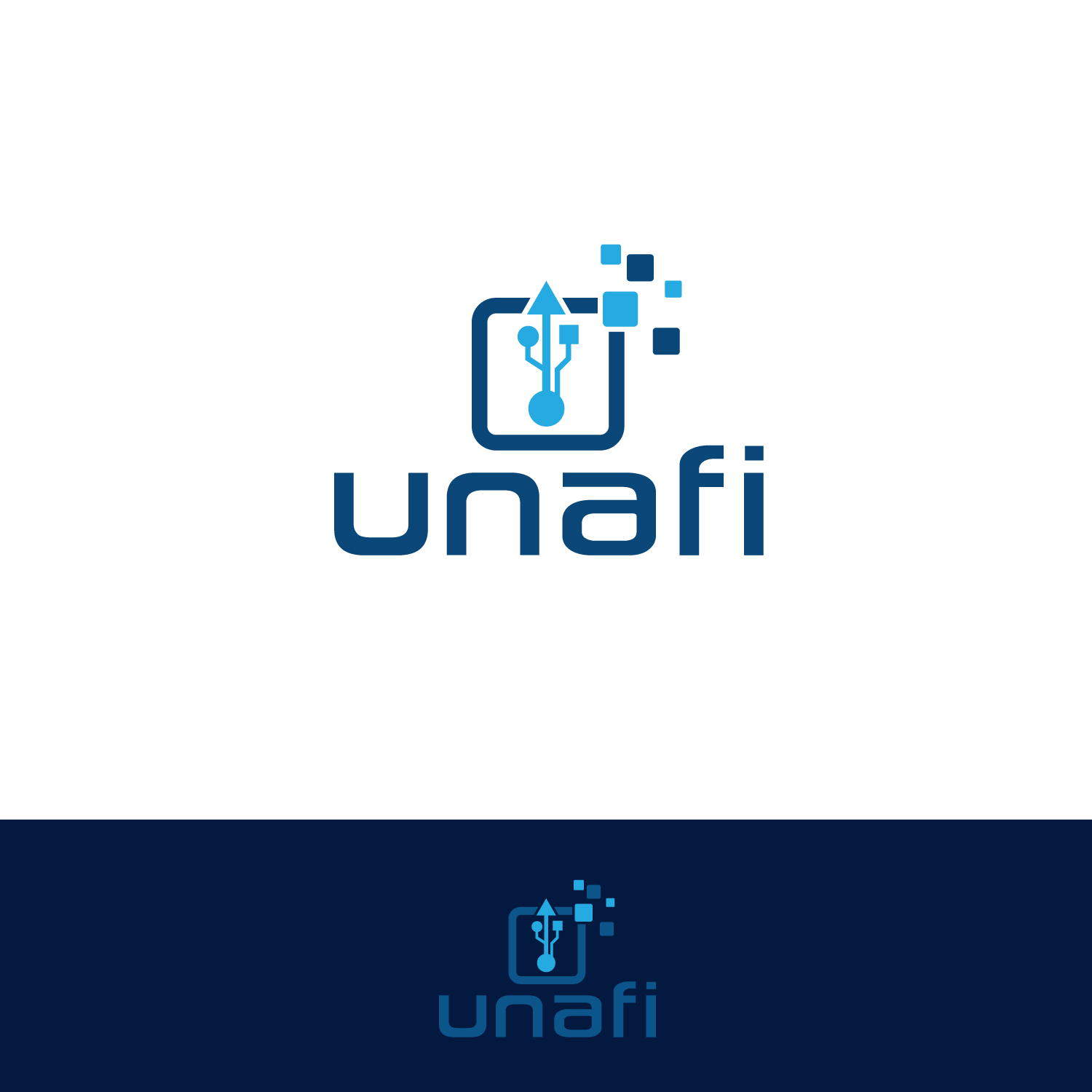 Modern Professional Information Technology Logo Design For Unafi By Creative Web Graphics Design