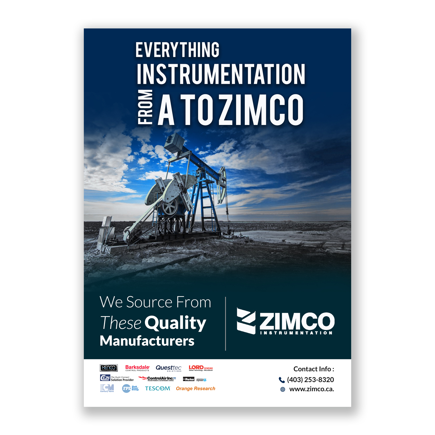 Diseño de Flyer por debdesign para Zimco Instrumentation Inc. | Diseño #19564566