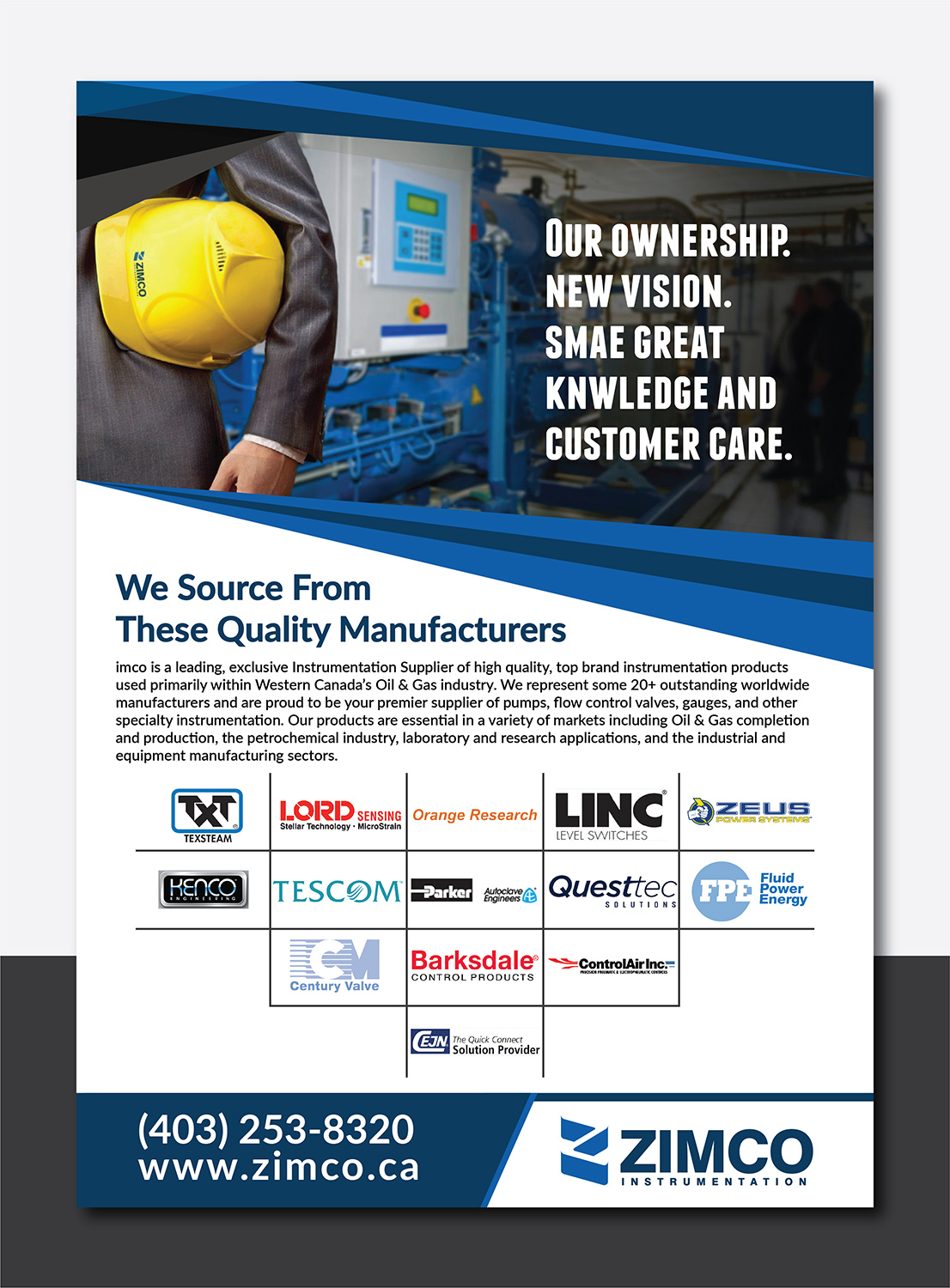 Flyer Design by Deziners Zone for Zimco Instrumentation Inc. | Design #19583583