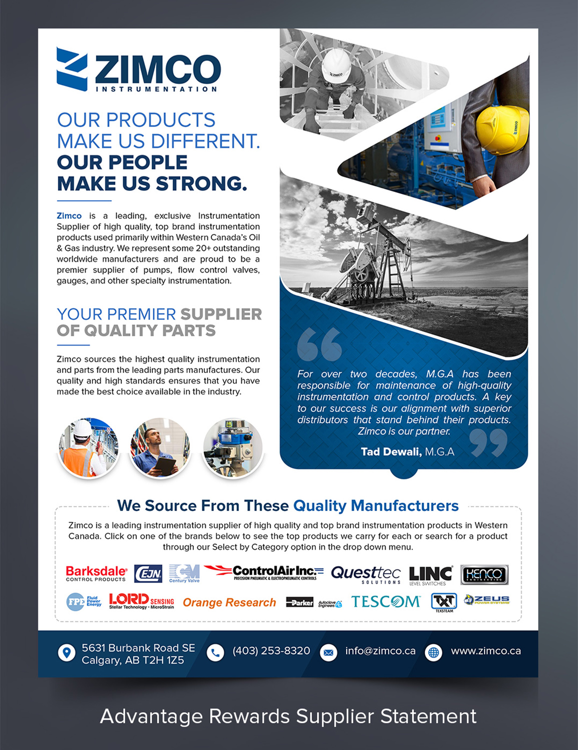 Diseño de Flyer por SAI DESIGNS para Zimco Instrumentation Inc. | Diseño #19573367