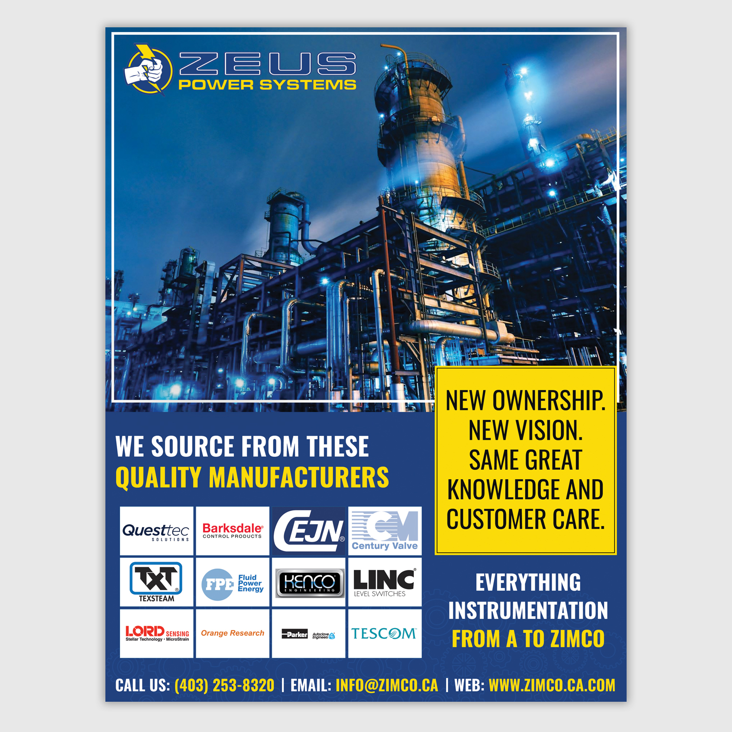 Flyer Design by Pd Work for Zimco Instrumentation Inc. | Design #19588339
