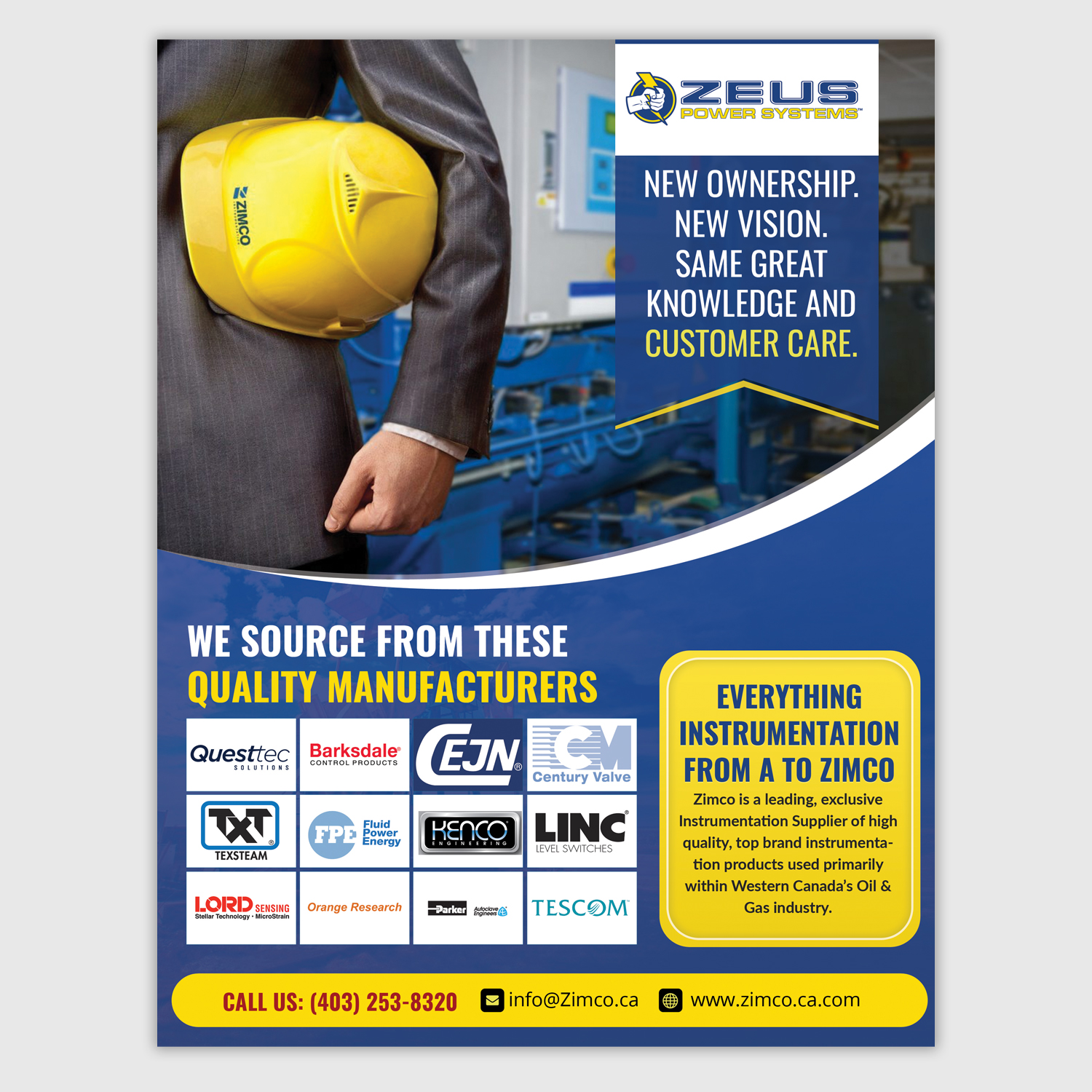 Diseño de Flyer por Pd Work para Zimco Instrumentation Inc. | Diseño #19588349