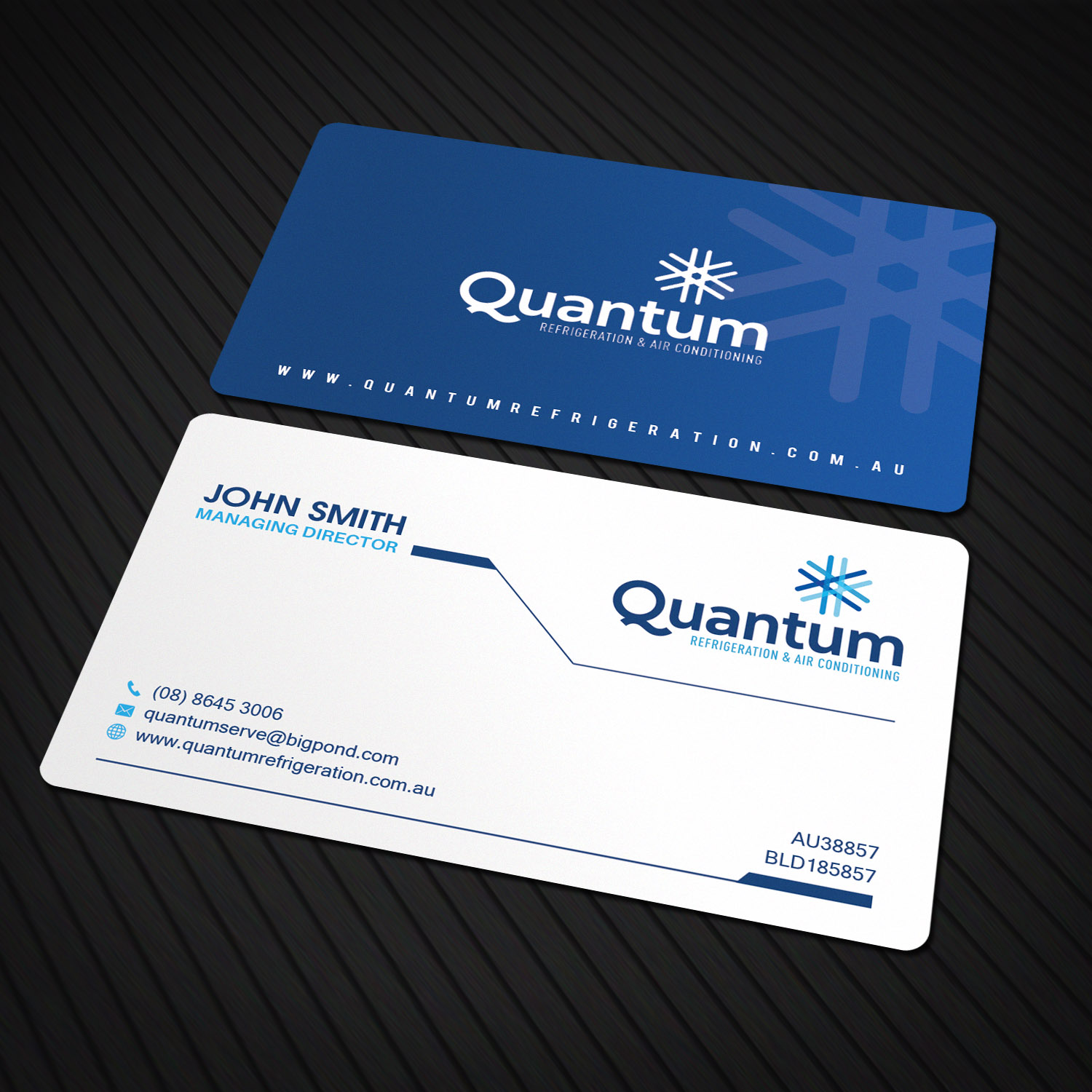 Business Card Design by Sandaruwan for Quantum Refrigeration | Design #19567843