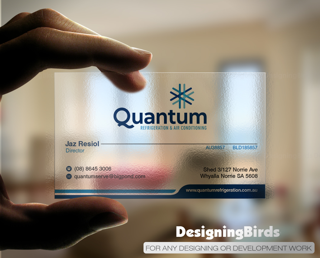 Business Card Design by Designing Birds for Quantum Refrigeration | Design #19584834