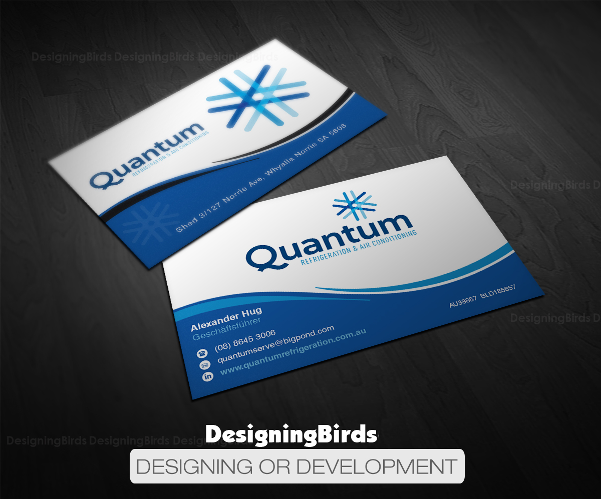 Business Card Design by Designing Birds for Quantum Refrigeration | Design #19585179