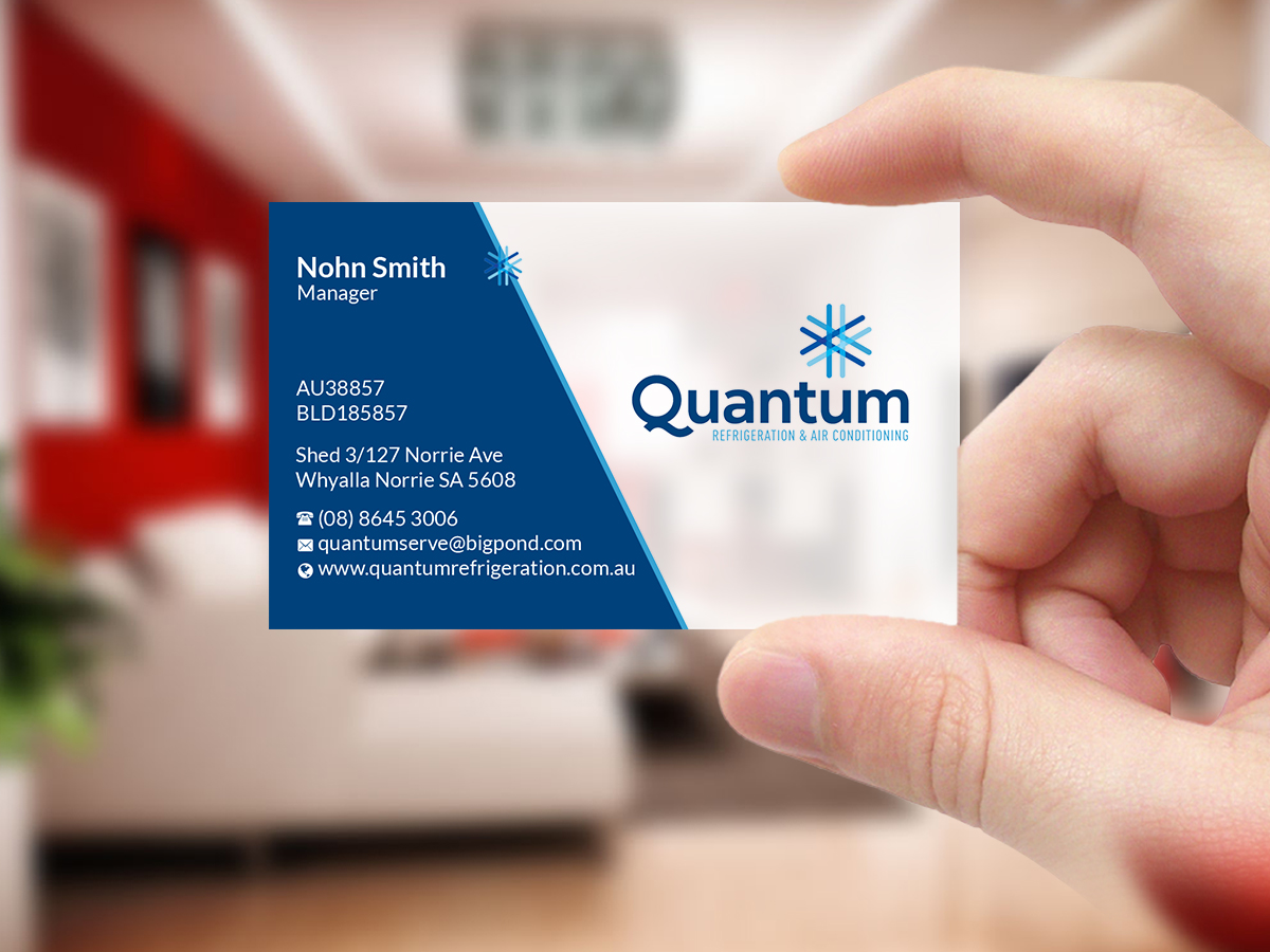 Diseño de Tarjeta de Presentación por Creations Box 2015 para Quantum Refrigeration | Diseño #19569695