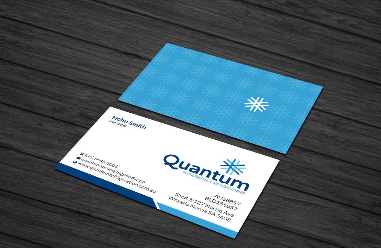 Diseño de Tarjeta de Presentación por Creations Box 2015 para Quantum Refrigeration | Diseño #19569697