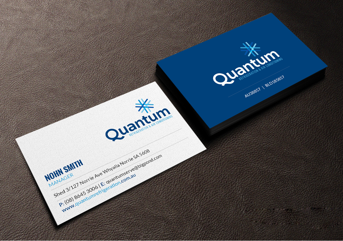 Diseño de Tarjeta de Presentación por Creations Box 2015 para Quantum Refrigeration | Diseño #19569698
