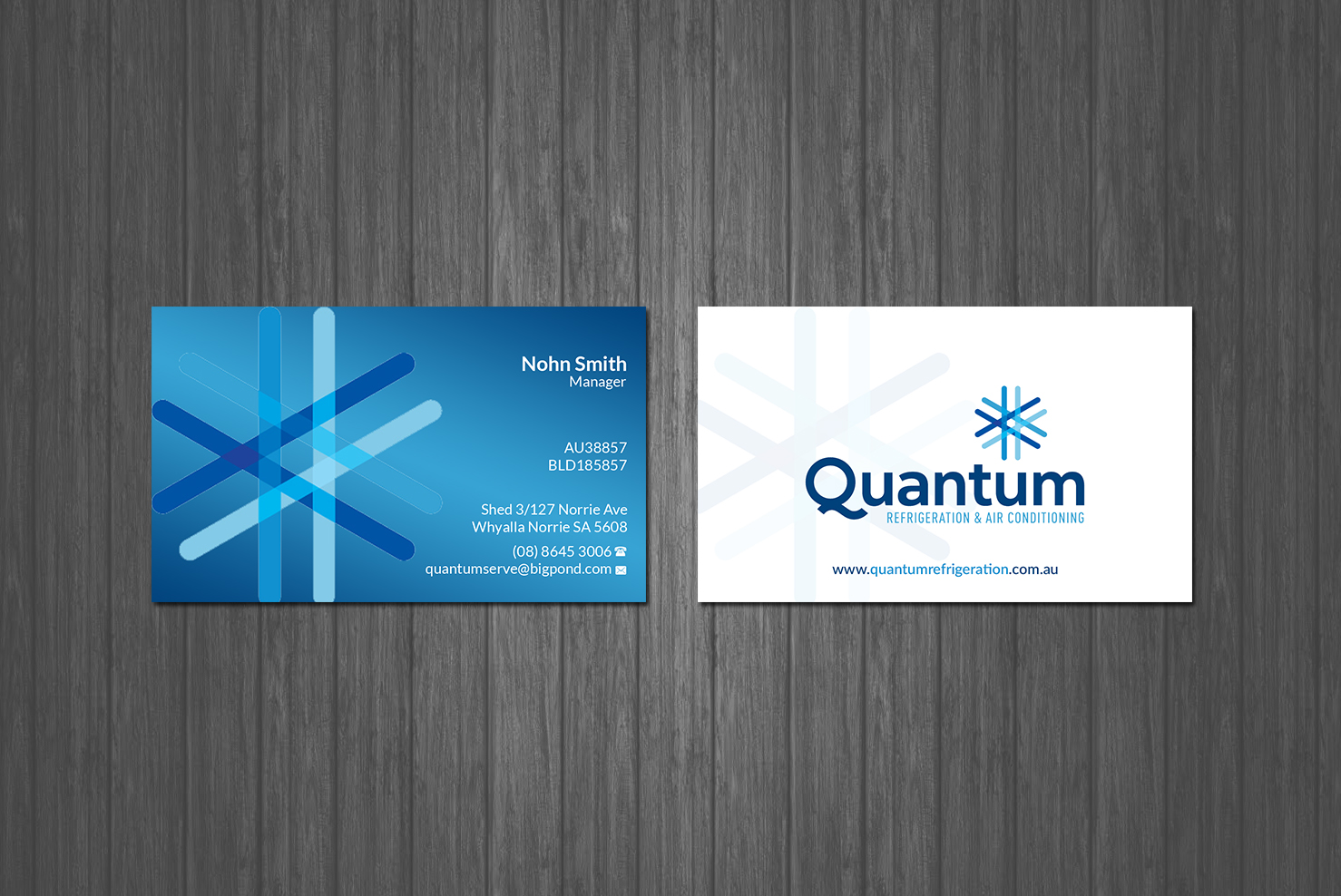 Serious, Professional, Air Conditioning Business Card Design for