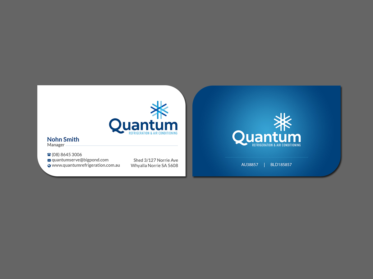 Diseño de Tarjeta de Presentación por Creations Box 2015 para Quantum Refrigeration | Diseño #19572310