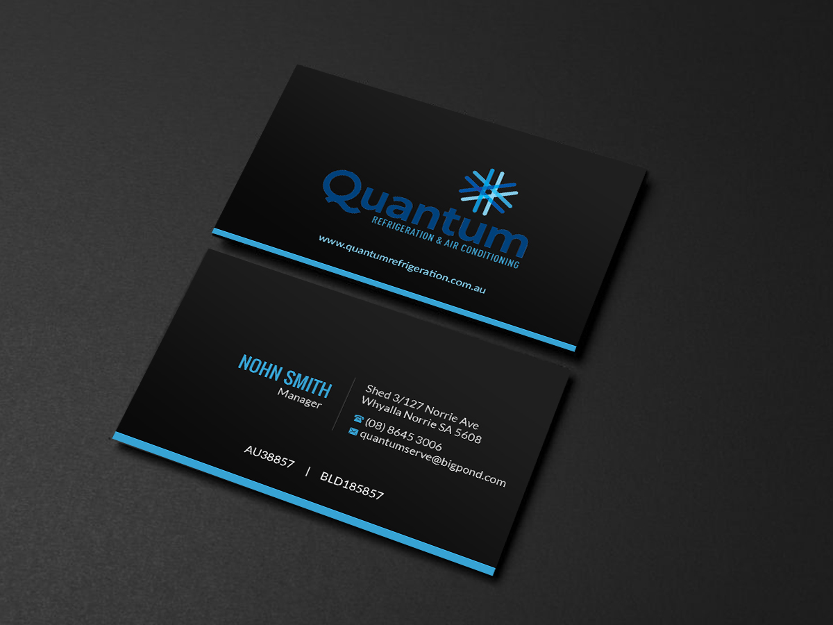 Diseño de Tarjeta de Presentación por Creations Box 2015 para Quantum Refrigeration | Diseño #19572311