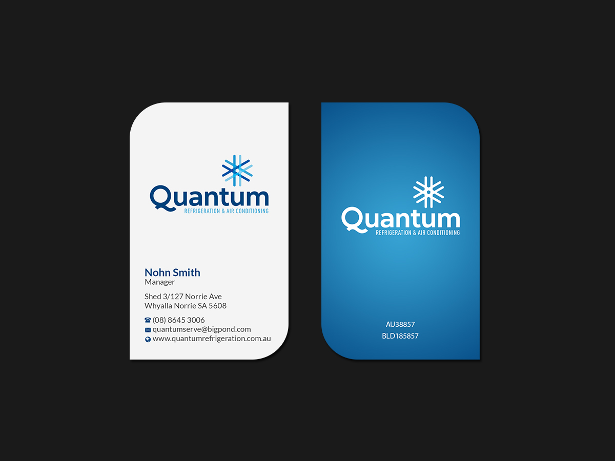 Diseño de Tarjeta de Presentación por Creations Box 2015 para Quantum Refrigeration | Diseño #19572312