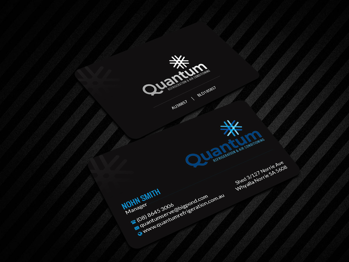Diseño de Tarjeta de Presentación por Creations Box 2015 para Quantum Refrigeration | Diseño #19572313