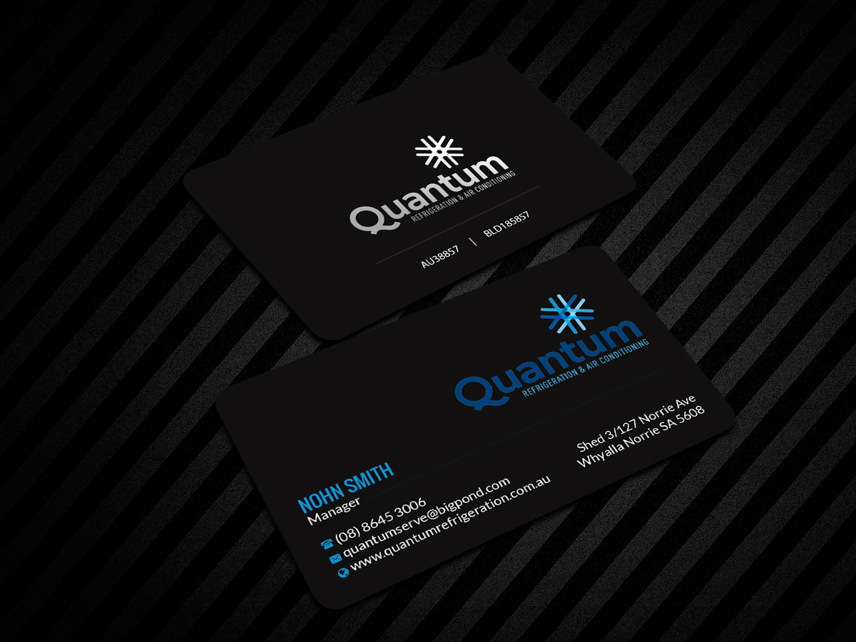 Diseño de Tarjeta de Presentación por Creations Box 2015 para Quantum Refrigeration | Diseño #19572314