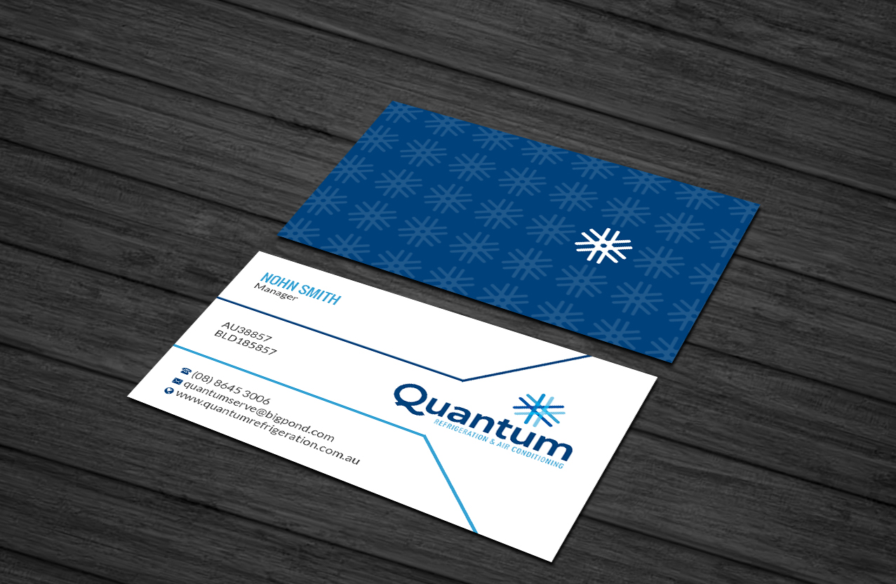 Diseño de Tarjeta de Presentación por Creations Box 2015 para Quantum Refrigeration | Diseño #19572316